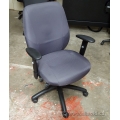 Grey Rolling Adjustable Office Task Chair with Arms